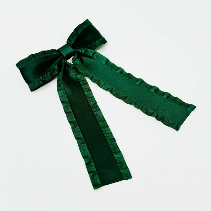 Frill Bow Hair Clip - 3 Colors - Lolo Viv Boutique
