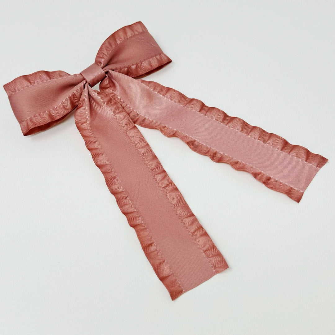 Frill Bow Hair Clip - 3 Colors - Lolo Viv Boutique