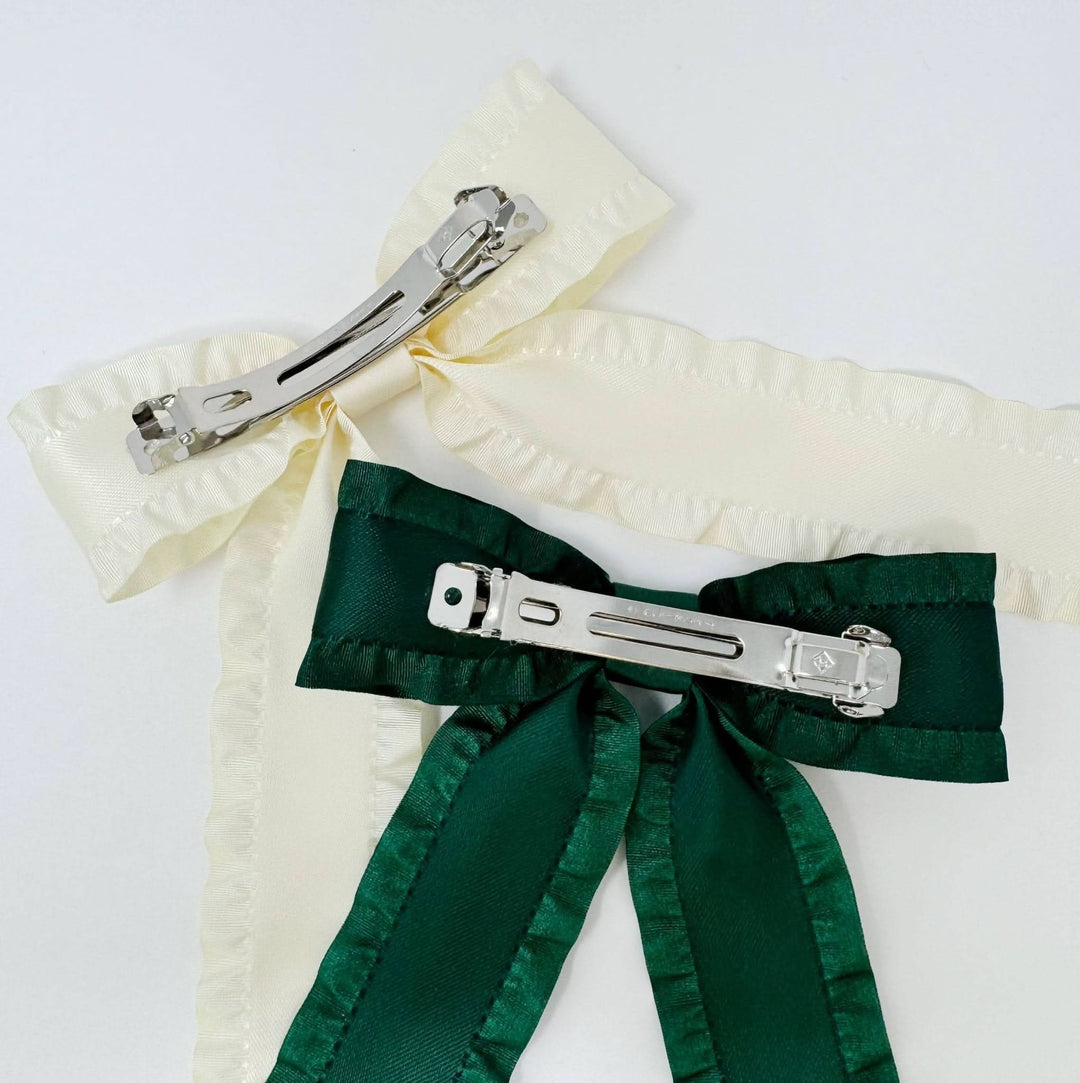Frill Bow Hair Clip - 3 Colors - Lolo Viv Boutique