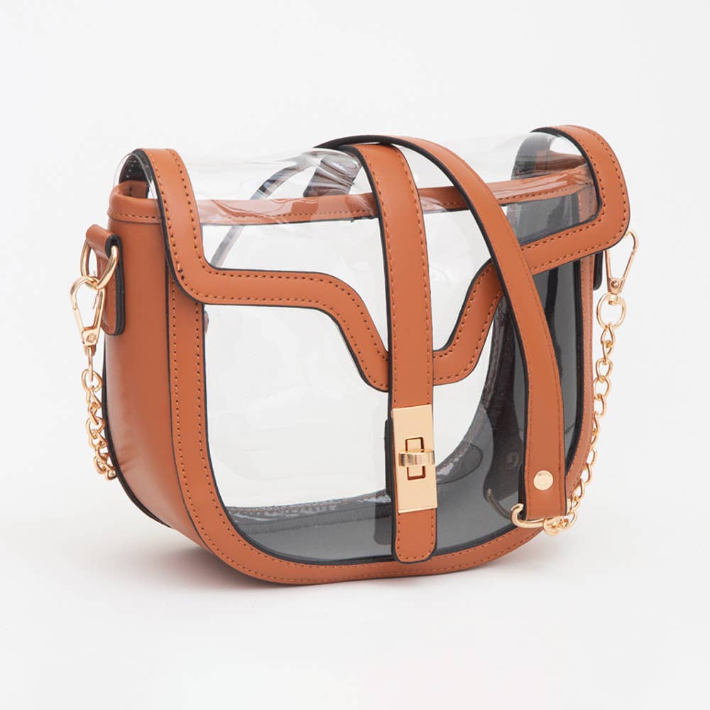 Game Day Clear Saddle Bag in 2 Colors - Lolo Viv Boutique