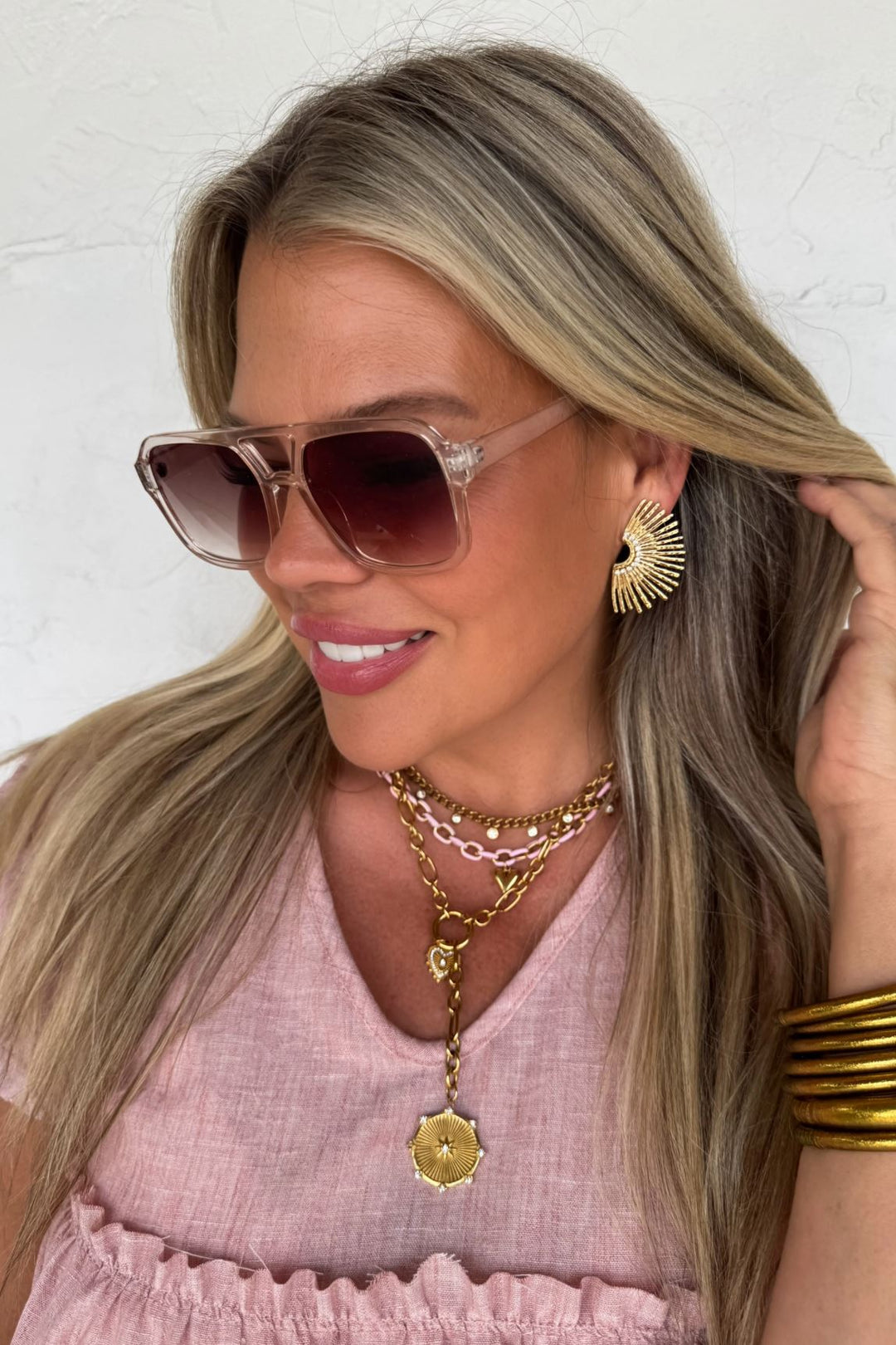 Goddess Half Sun Earrings - Lolo Viv Boutique