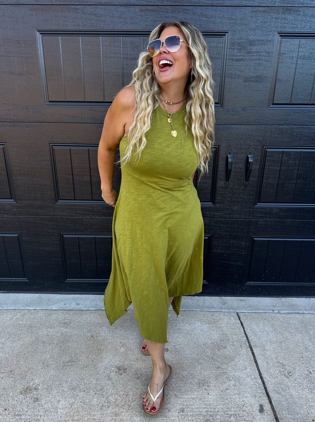 *PREORDER* Asymmetric Tank Dress in 3 Colors - Reg & Curvy