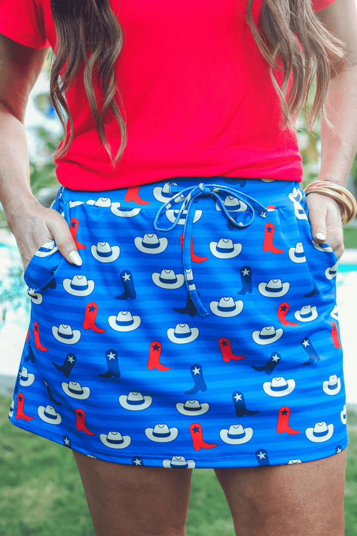 Hey There Cowboy Skort - Reg & Curvy - Lolo Viv Boutique