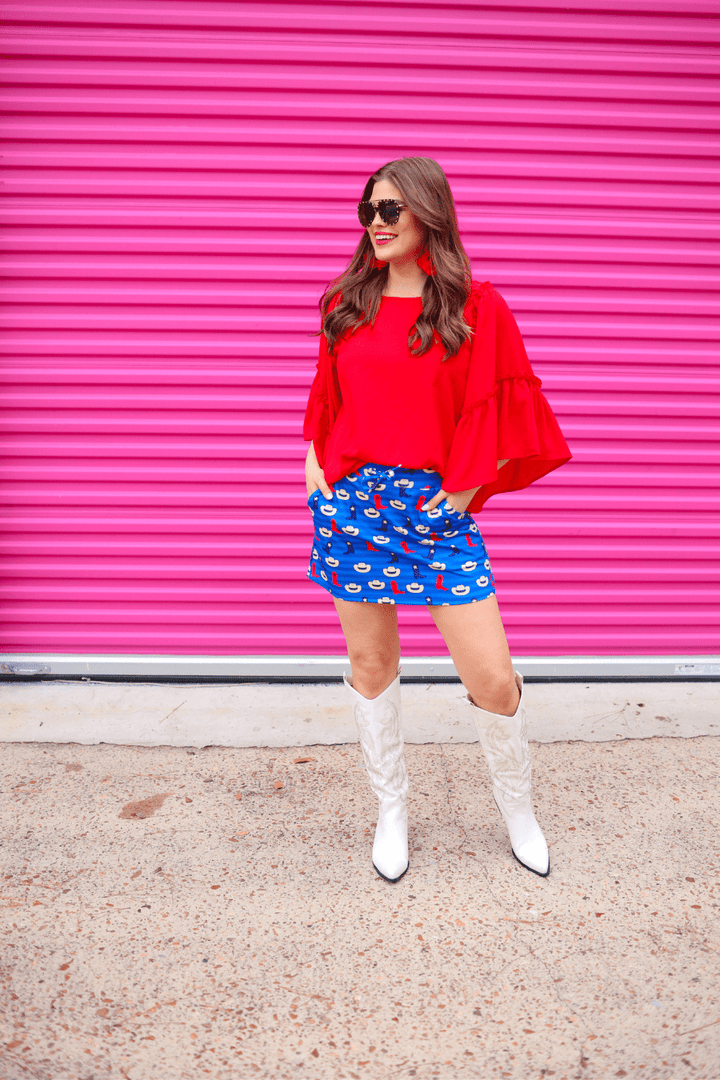 Hey There Cowboy Skort - Reg & Curvy - Lolo Viv Boutique