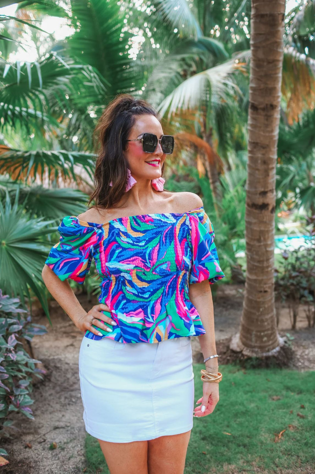 Hit the Summer Peplum Top - Reg & Curvy - Lolo Viv Boutique