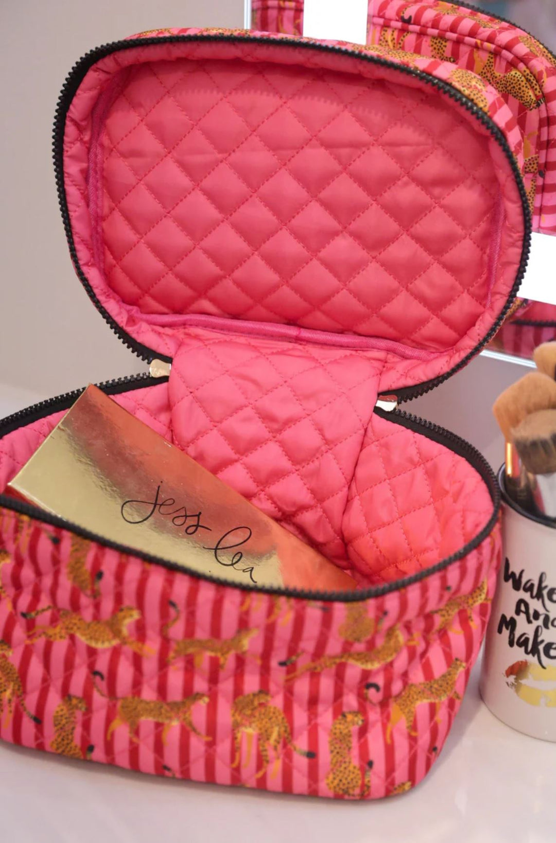 Safari Chic Quilted Cosmetic Case