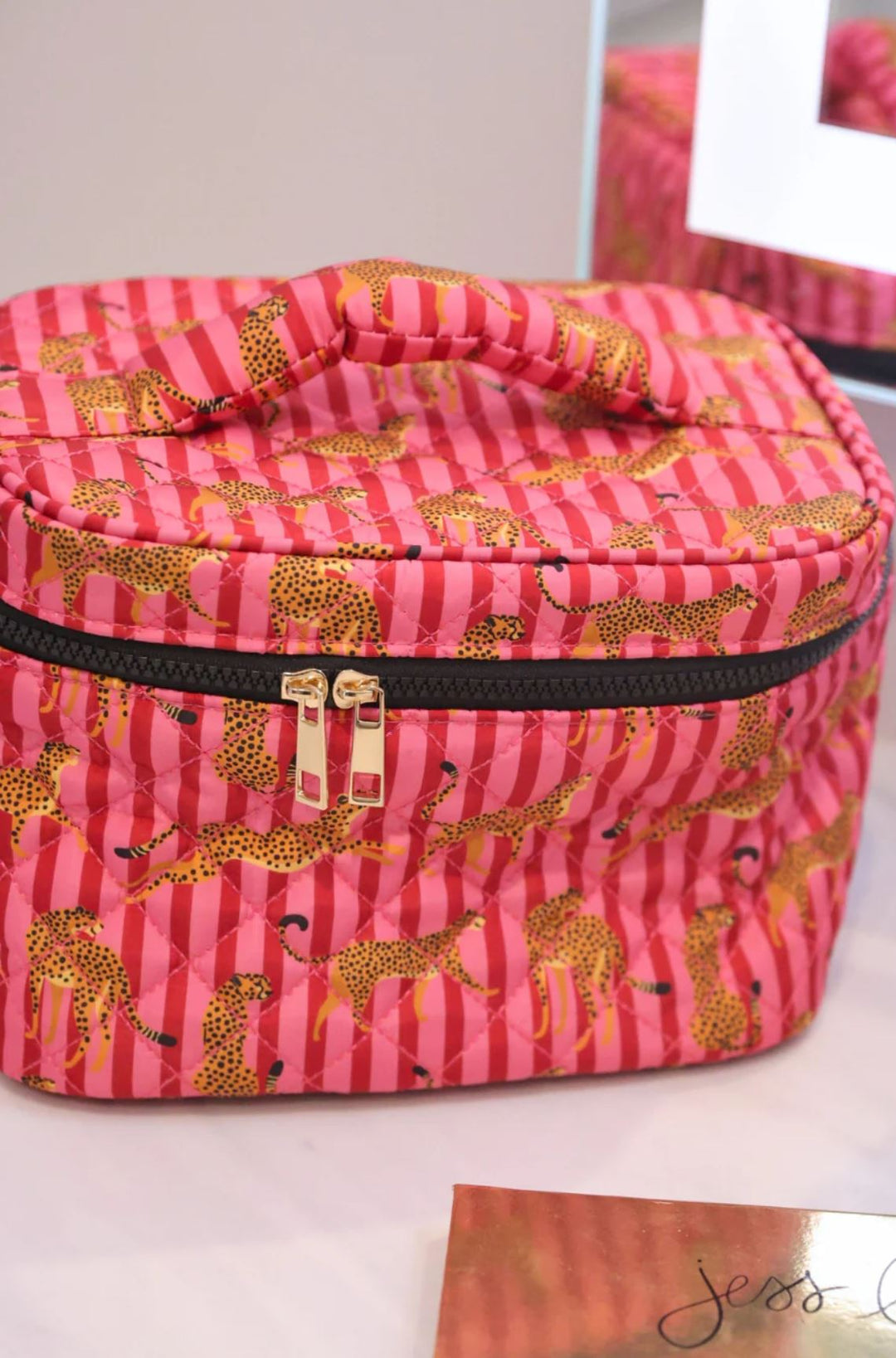 Safari Chic Quilted Cosmetic Case