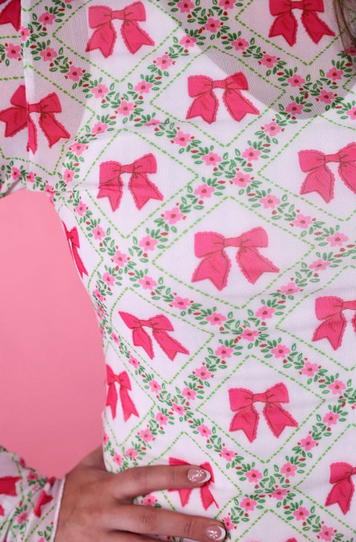 The Bow So Chic Mesh Top - Reg & Curvy