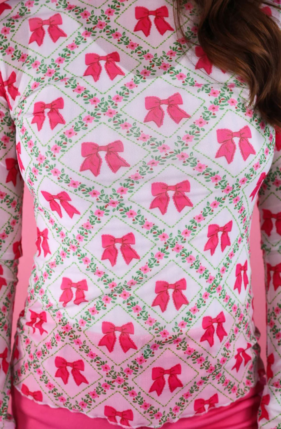 The Bow So Chic Mesh Top - Reg & Curvy