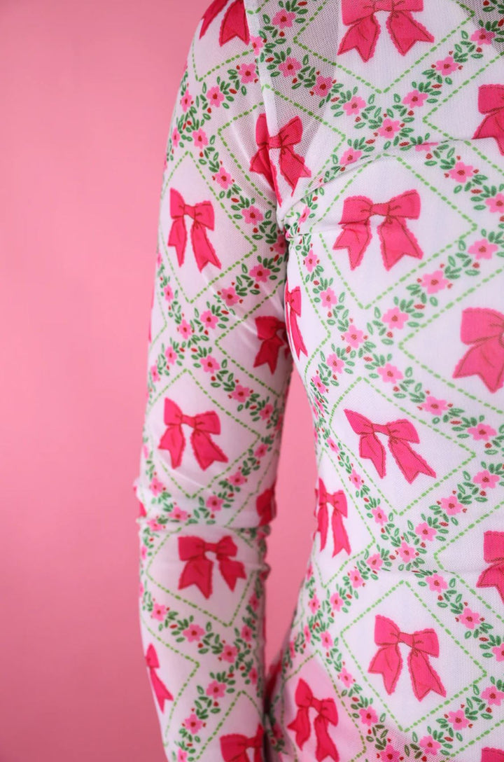 The Bow So Chic Mesh Top - Reg & Curvy