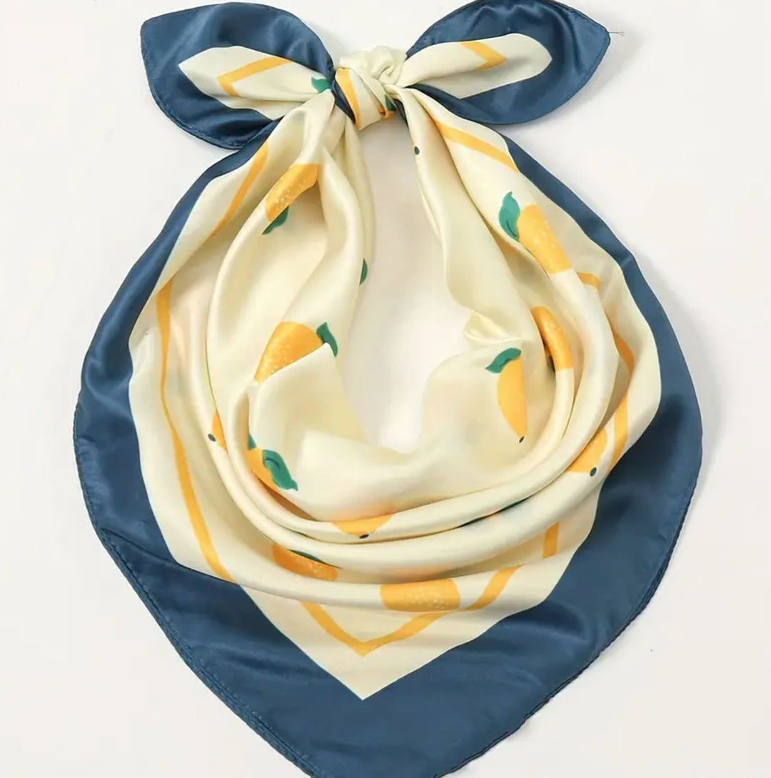 Lemon Pattern Square Scarf - Lolo Viv Boutique
