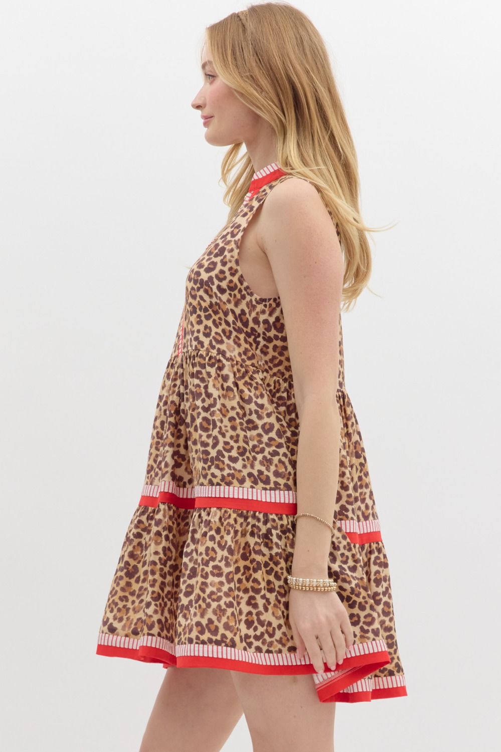 Leopard Dress with Colorblock Details - Reg & Curvy - Lolo Viv Boutique