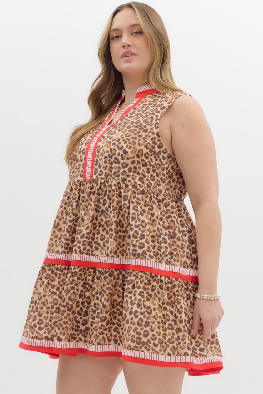Leopard Dress with Colorblock Details - Reg & Curvy - Lolo Viv Boutique