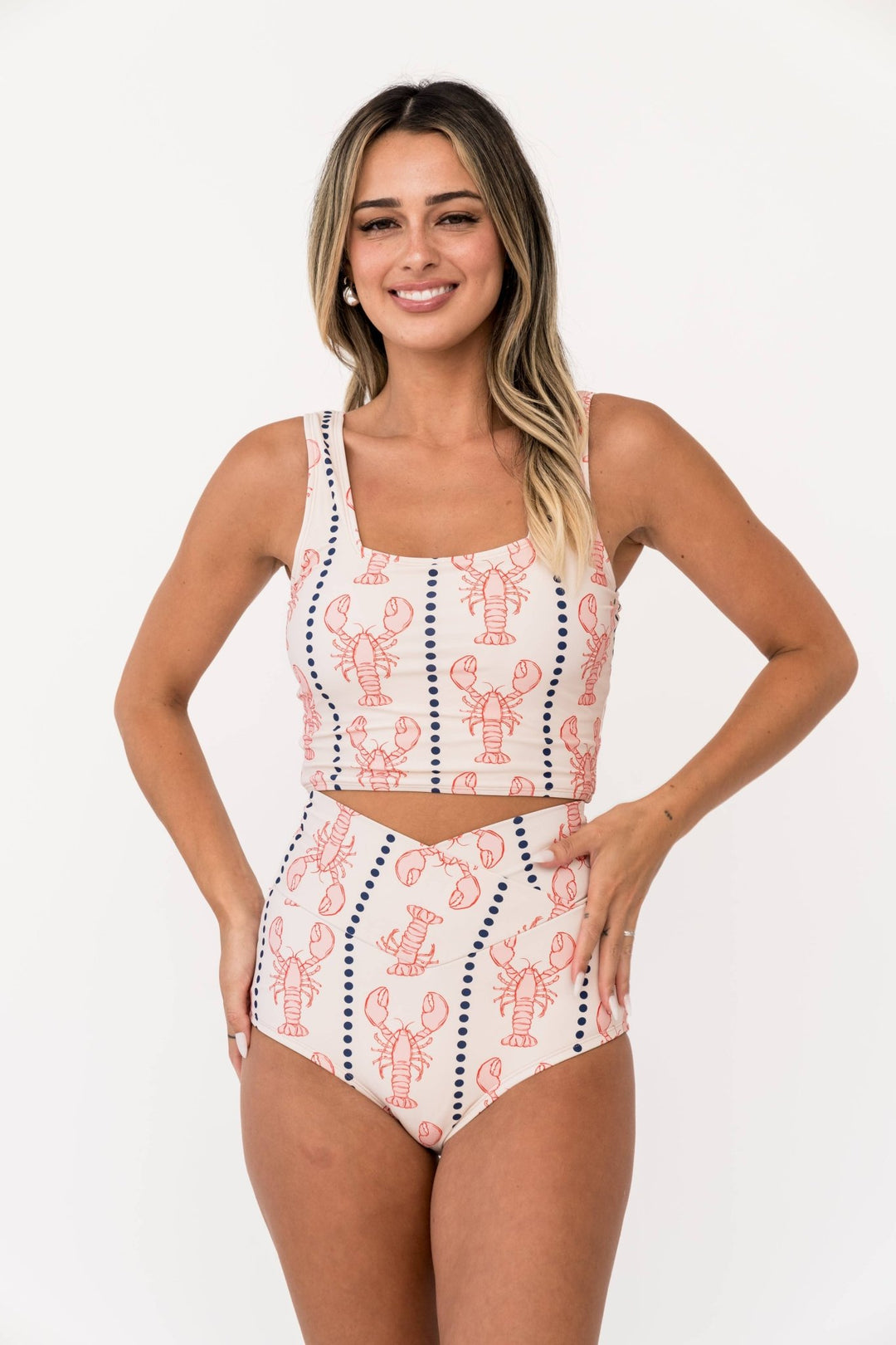 Lobster High V - Cut Swim Bottoms - Reg & Curvy - Lolo Viv Boutique