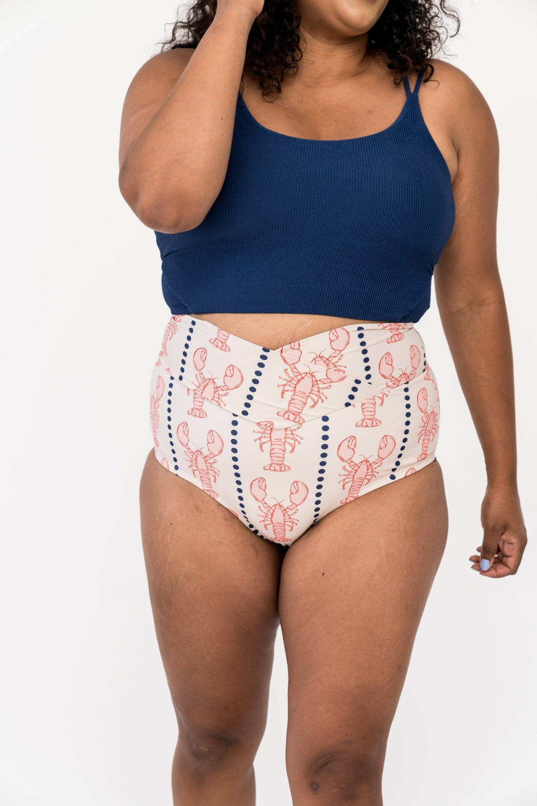 Lobster High V - Cut Swim Bottoms - Reg & Curvy - Lolo Viv Boutique