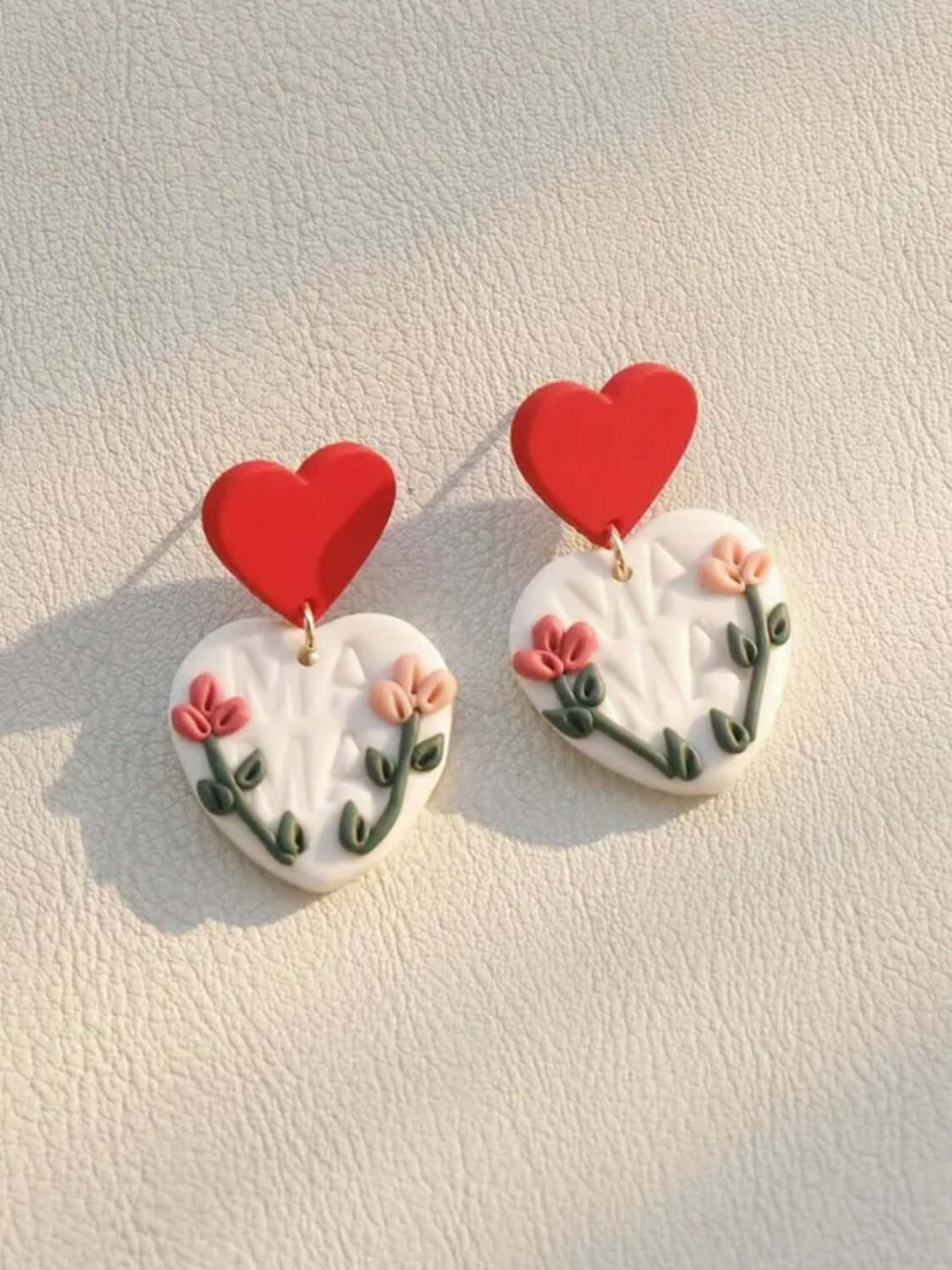 Mama Heart and Floral Earrings - Lolo Viv Boutique
