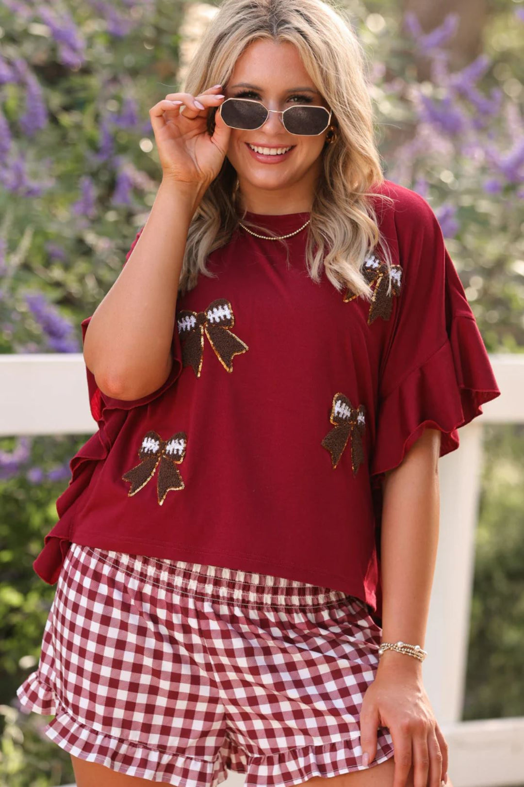 Maroon Reign Ruffle Top - Reg & Curvy