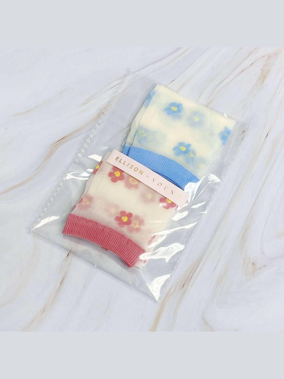 Mini Flower Sheer Socks Set Of 2 Pairs - Lolo Viv Boutique