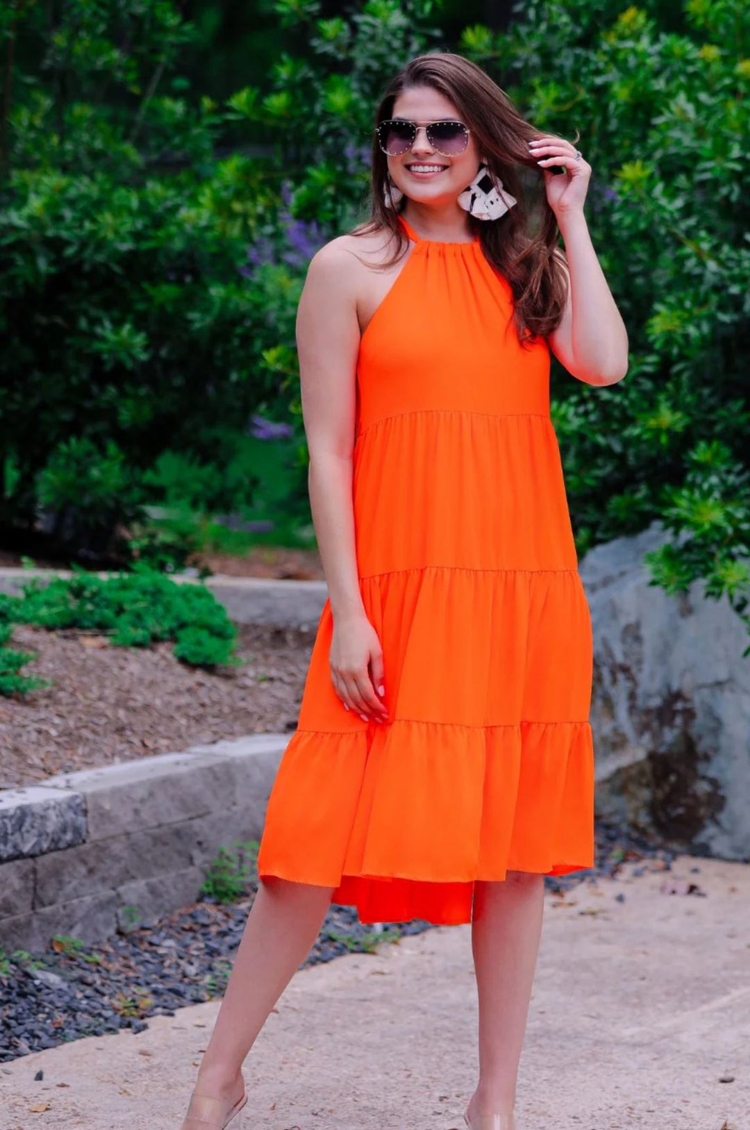 Neon Halter Dress - Reg & Curvy - Lolo Viv Boutique