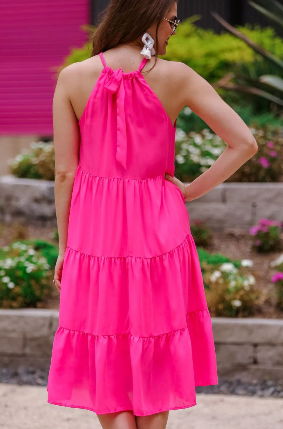 Vibrant Neon Halter Dress - Reg & Curvy Sizes Vibrant Neon Halter Dress - Reg & Curvy Sizes