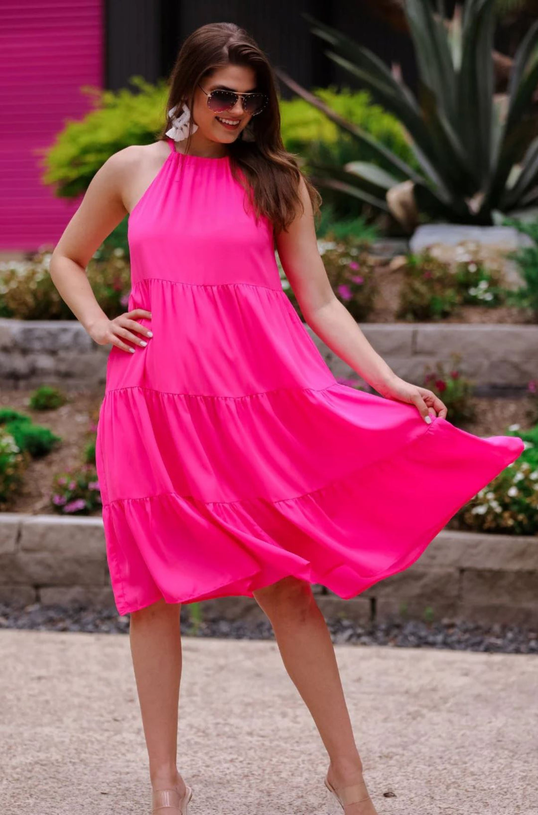 Neon Halter Dress - Reg & Curvy - Lolo Viv Boutique