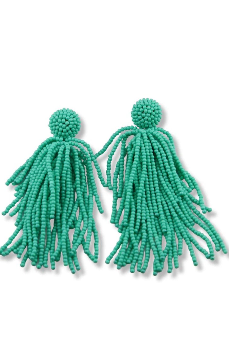 Ocean Breeze Beaded Tassel Earrings - Lolo Viv Boutique