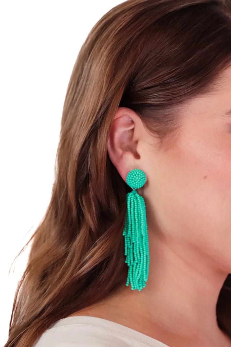 Ocean Breeze Beaded Tassel Earrings - Lolo Viv Boutique