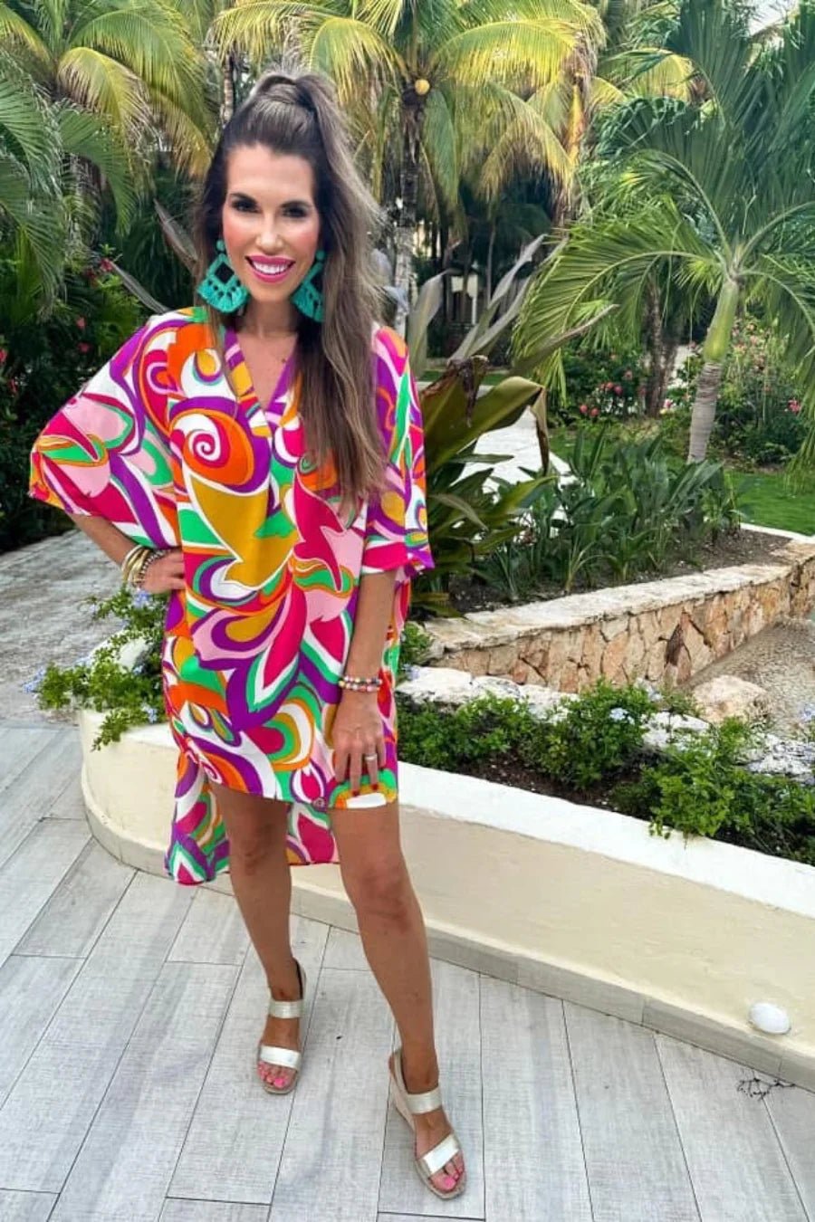 Palm Parade Hi Lo Tunic - Reg & Curvy - Lolo Viv Boutique