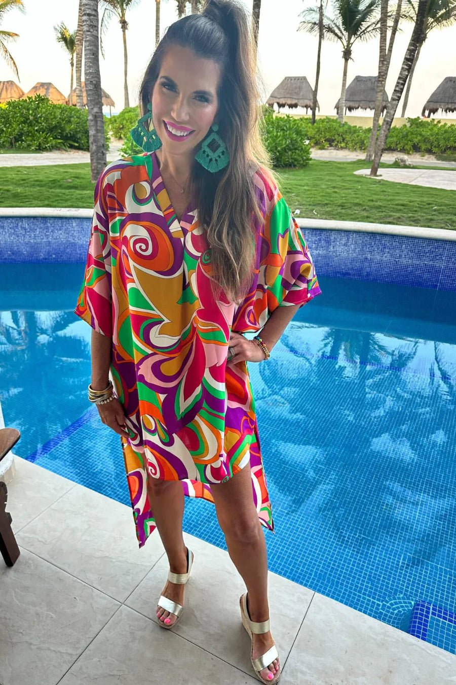 Palm Parade Hi Lo Tunic - Reg & Curvy - Lolo Viv Boutique