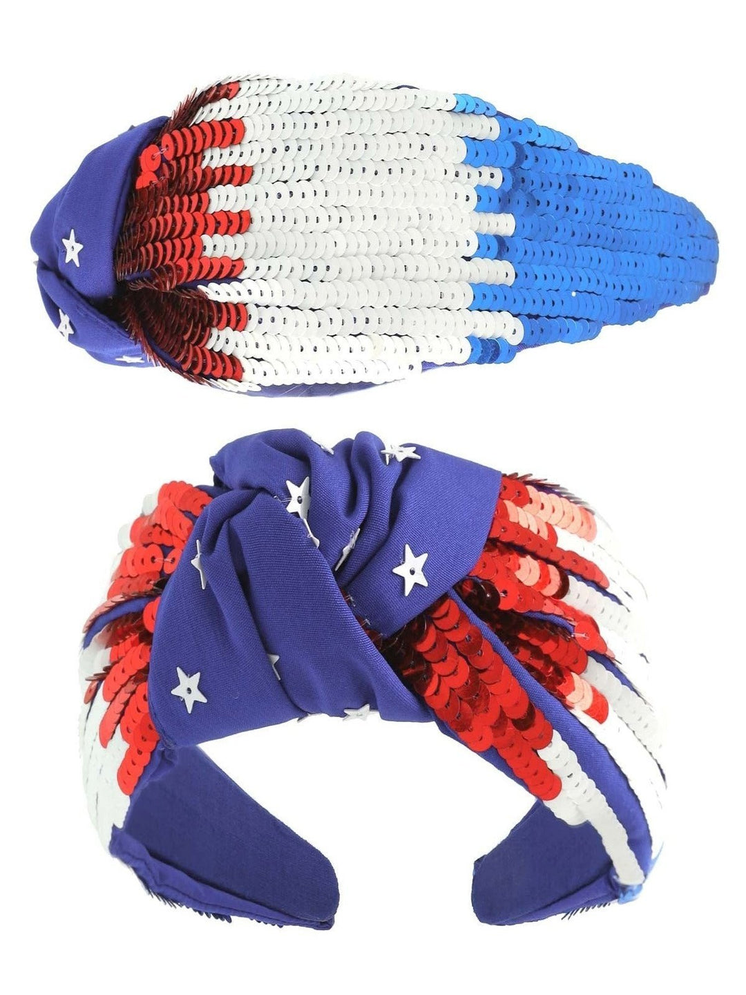 Patriotic Sequined Flag Headband - Lolo Viv Boutique