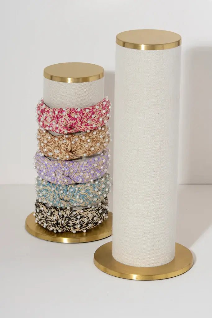 PEARL EMBELLISHED KNOTTED HEADBAND - Lolo Viv Boutique