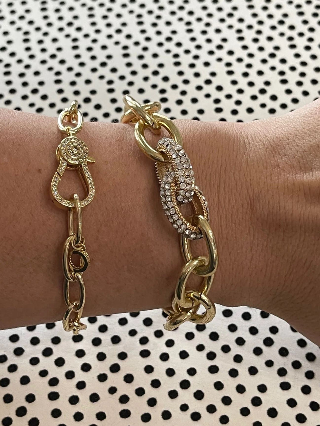Penny Chain Bracelet with Rhinestones - Lolo Viv Boutique