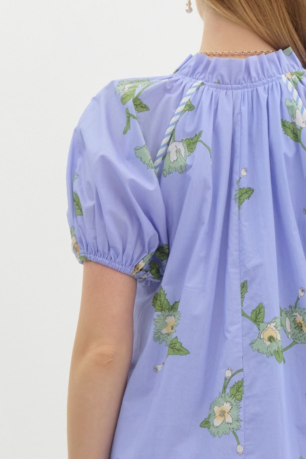 Periwinkle Floral Swing Dress - Lolo Viv Boutique