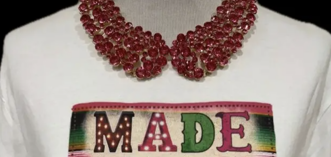 Pink Rhinestone Collar Necklace