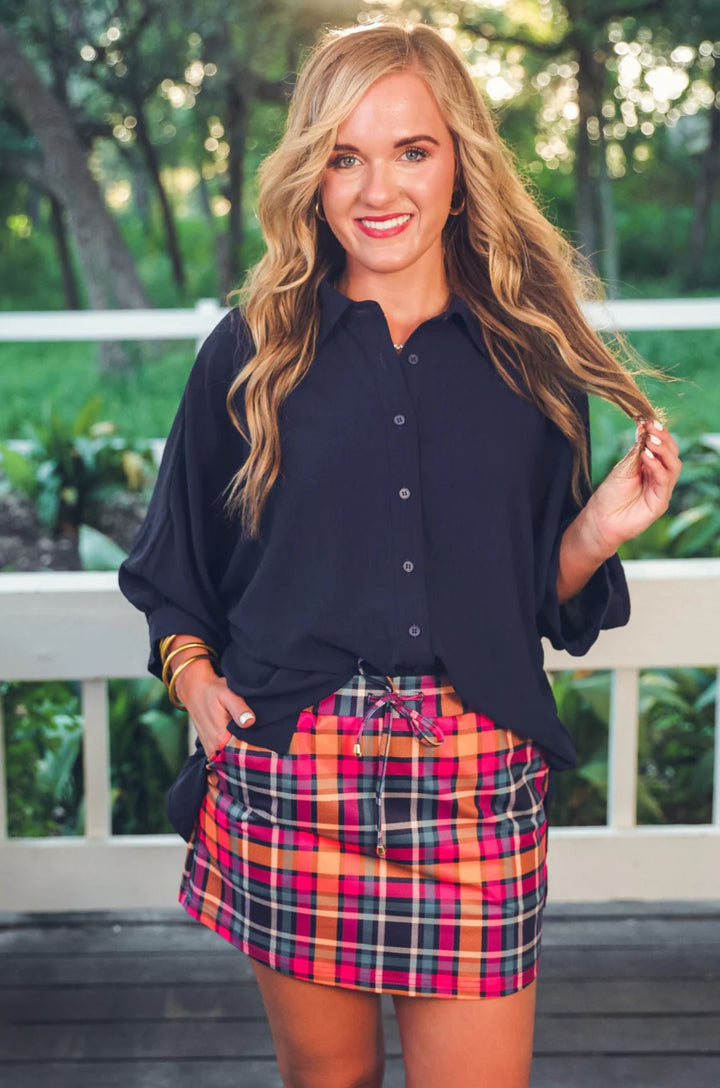 *PREORDER* Bonfire Babe Plaid Skort - Reg & Curvy