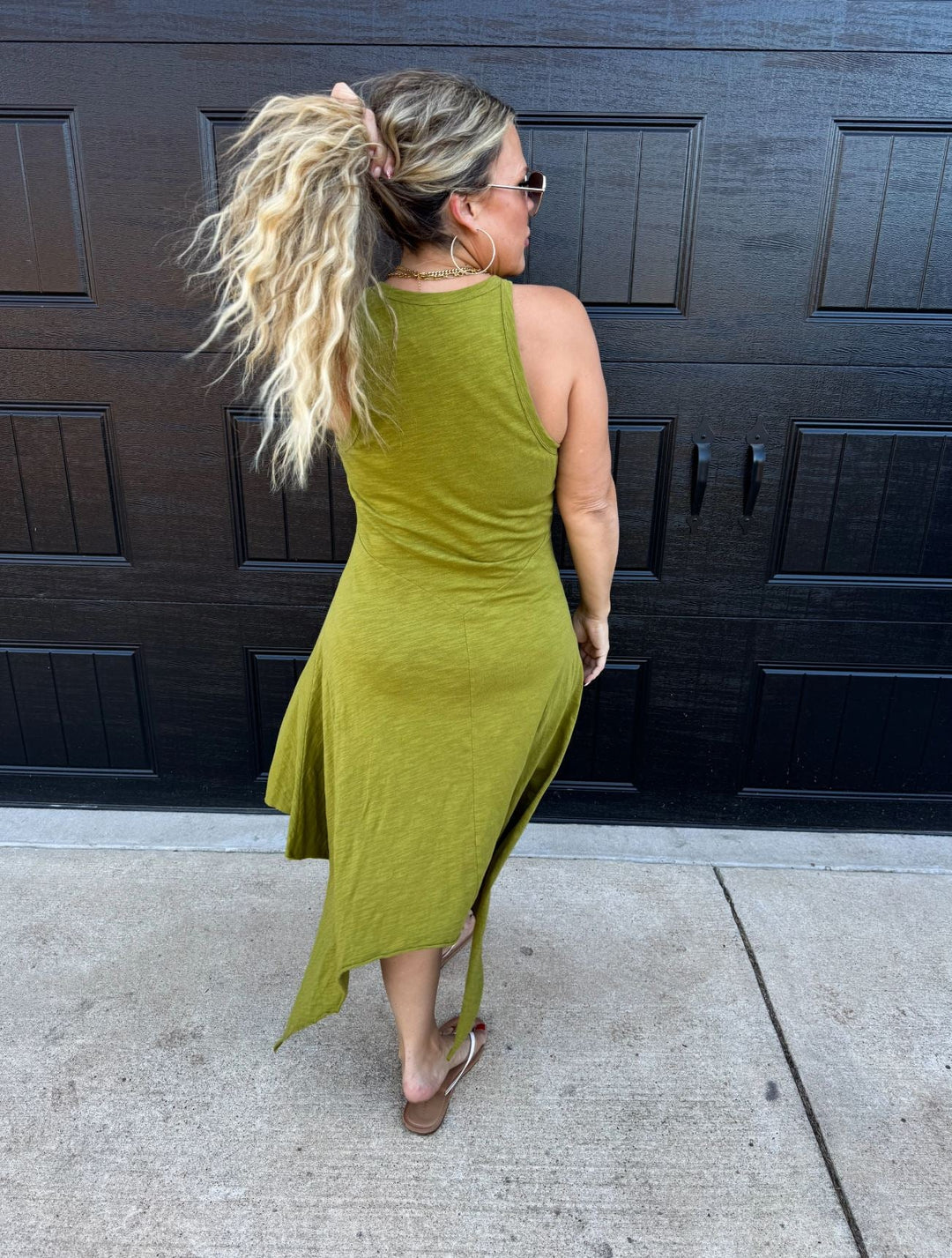 *PREORDER* Asymmetric Tank Dress in 3 Colors - Reg & Curvy - Lolo Viv Boutique