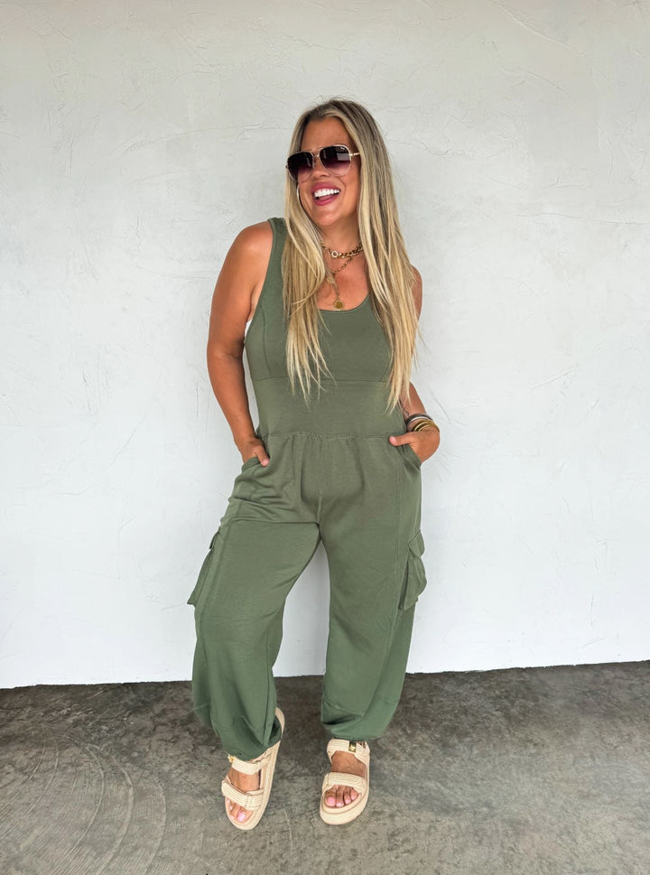 *PREORDER* Cargo Romper in 3 Colors - Reg & Curvy - Lolo Viv Boutique
