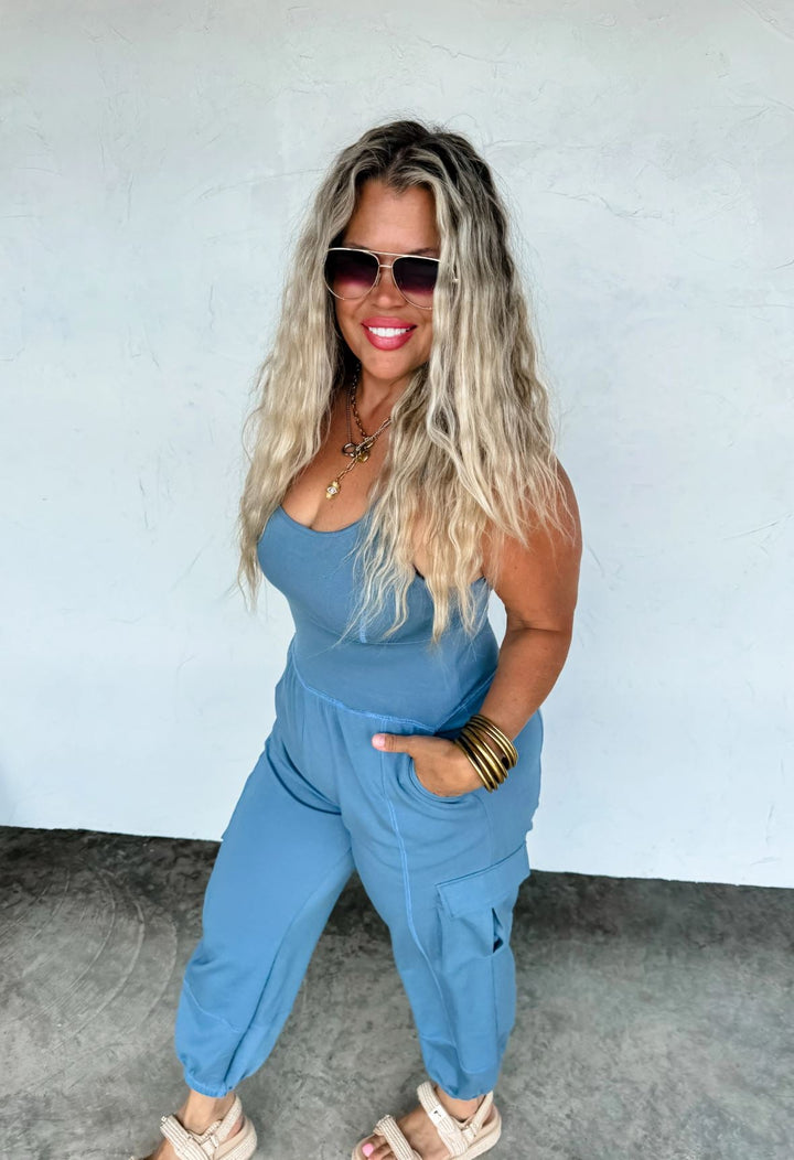 *PREORDER* Cargo Romper in 3 Colors - Reg & Curvy - Lolo Viv Boutique