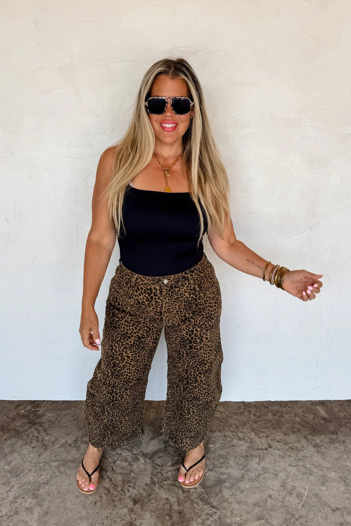 *PREORDER* Cheetah Barrel Jeans - Reg & Curvy - Lolo Viv Boutique
