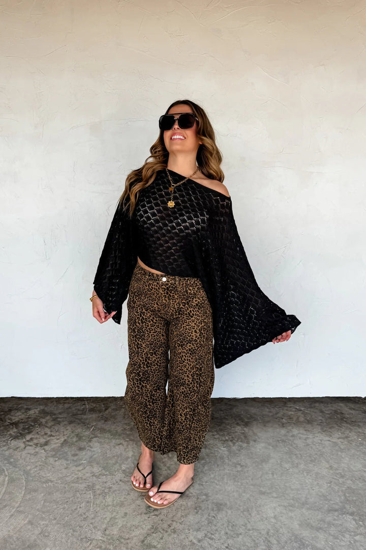 *PREORDER* Cheetah Barrel Jeans - Reg & Curvy - Lolo Viv Boutique