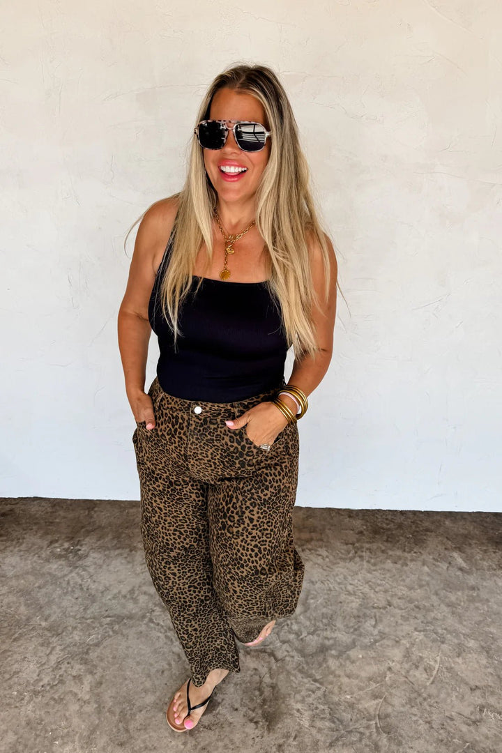 *PREORDER* Cheetah Barrel Jeans - Reg & Curvy - Lolo Viv Boutique