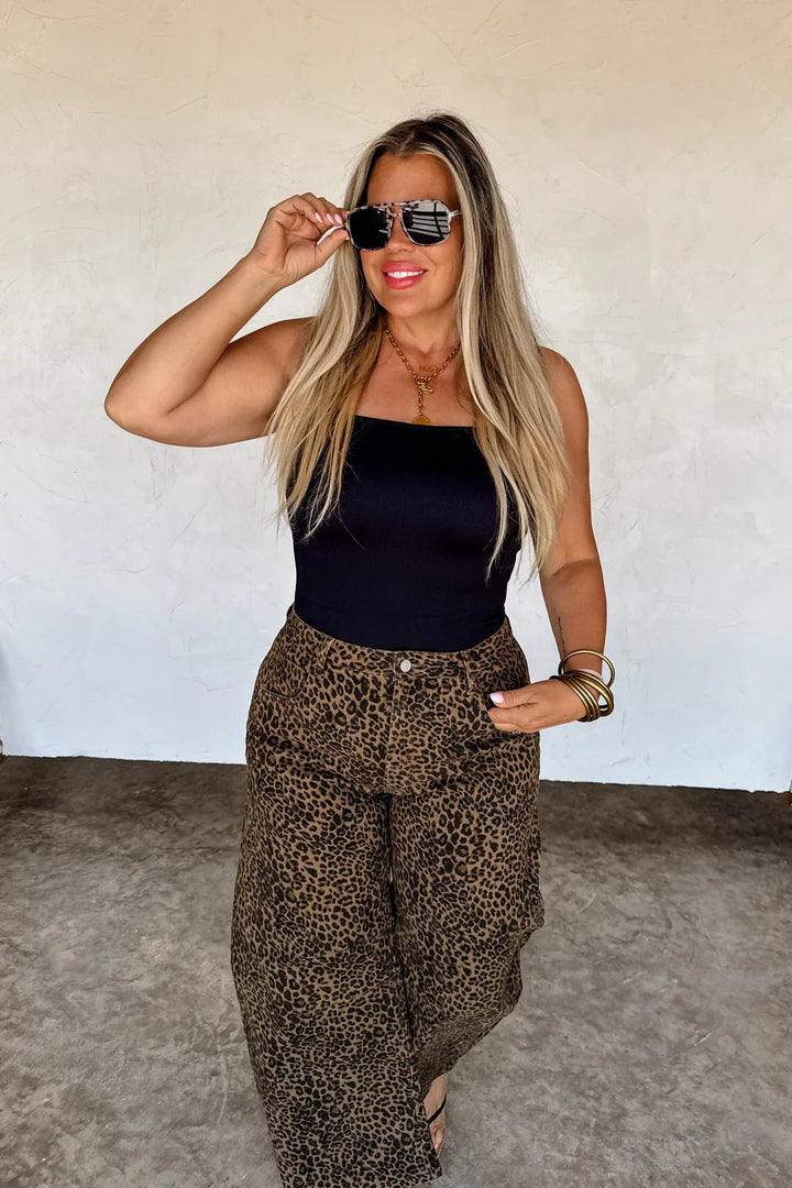 *PREORDER* Cheetah Barrel Jeans - Reg & Curvy - Lolo Viv Boutique