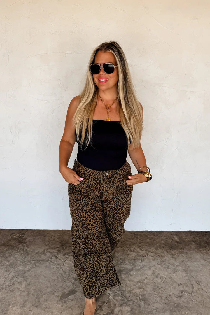 *PREORDER* Cheetah Barrel Jeans - Reg & Curvy - Lolo Viv Boutique