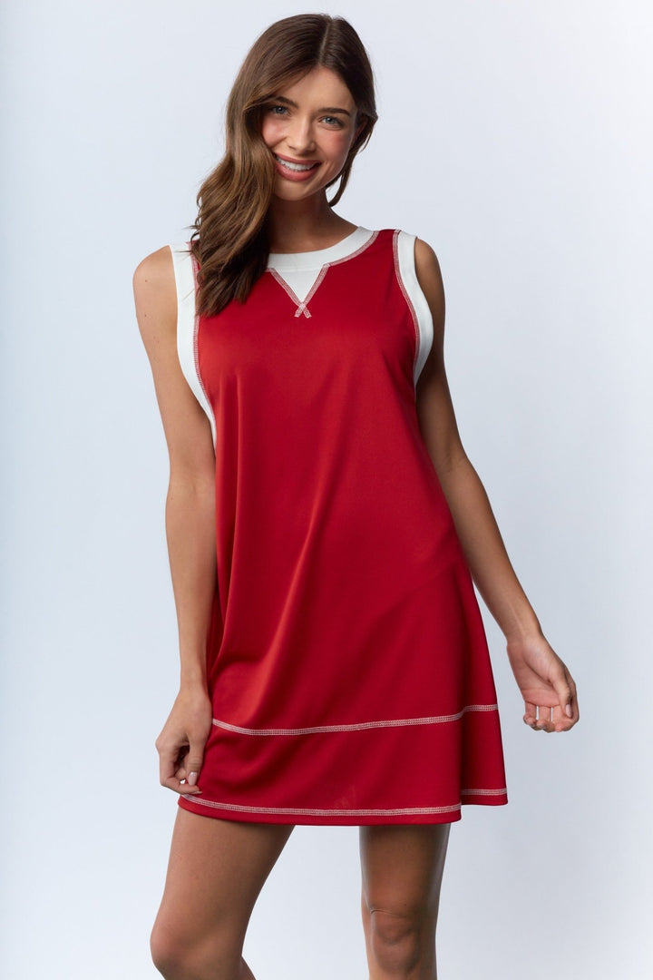 *PREORDER* Crimson & White Game Day Dress - Lolo Viv Boutique