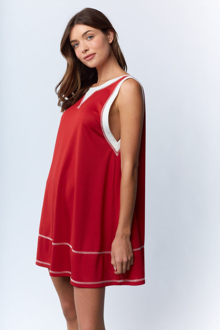 *PREORDER* Crimson & White Game Day Dress - Lolo Viv Boutique