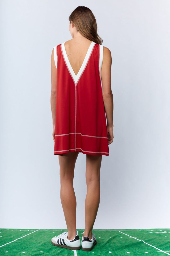 *PREORDER* Crimson & White Game Day Dress - Lolo Viv Boutique