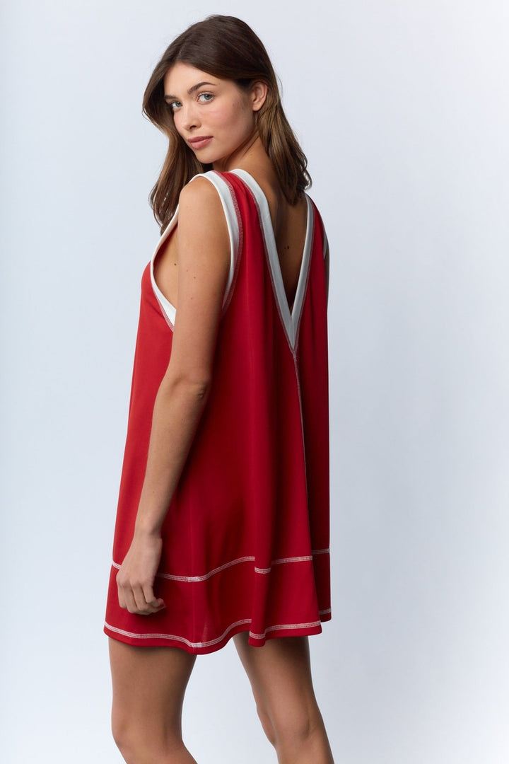 *PREORDER* Crimson & White Game Day Dress - Lolo Viv Boutique
