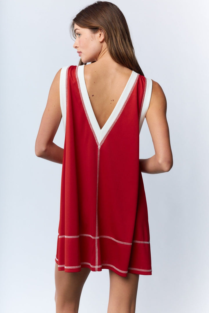 *PREORDER* Crimson & White Game Day Dress - Lolo Viv Boutique