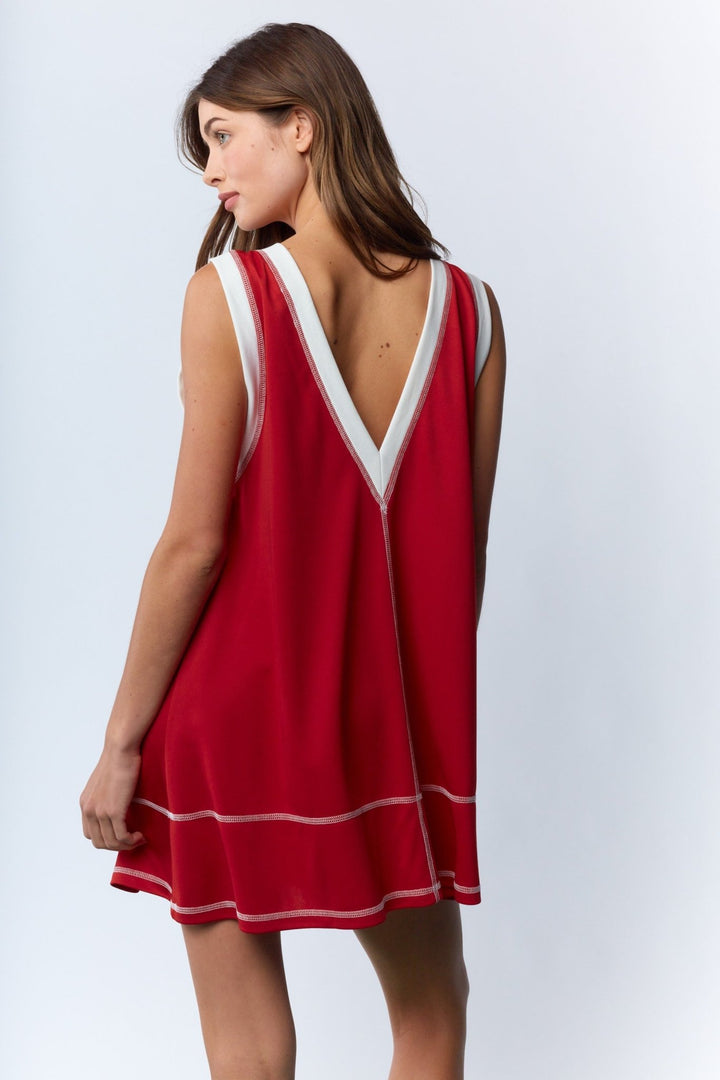 *PREORDER* Crimson & White Game Day Dress - Lolo Viv Boutique