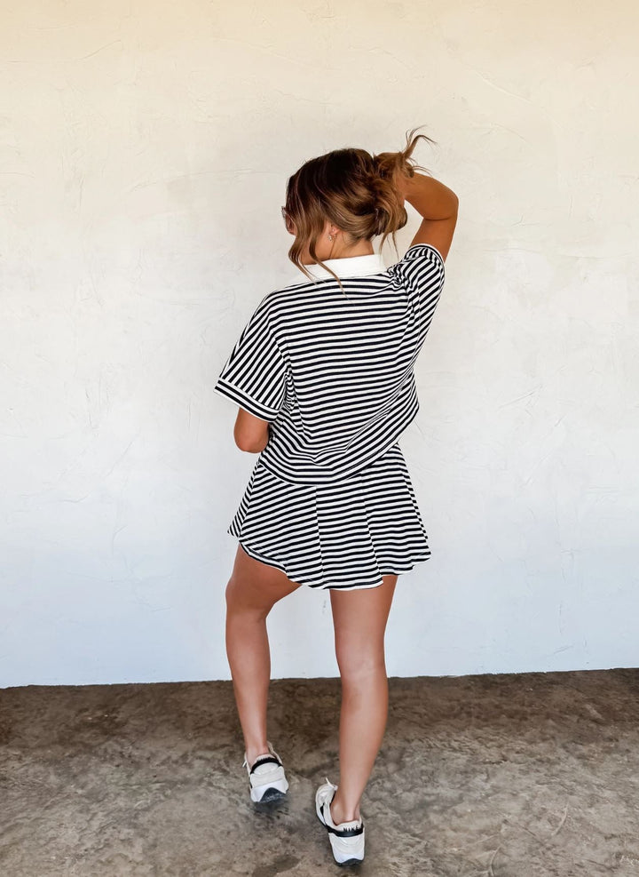 *PREORDER* Harbor Stripe Skort Set - Reg & Curvy - Lolo Viv Boutique